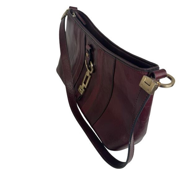 Vintage Etienne Aigner Burgundy Leather Shoulder Bag –  Minimalist Chic - Picture 16 of 16